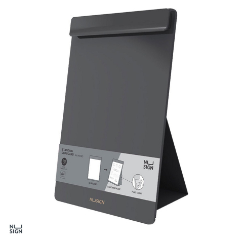 Clipboarduri si suporturi de scriere - Clipboard Nusign, simplu cu suport, vertical, negru