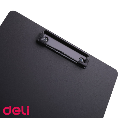 Clipboard simplu Deli, format A4, din polipropilena expandata foam, negru, pentru birou si uz general [3]