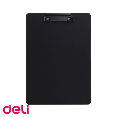 Clipboarduri si suporturi de scriere - Clipboard simplu Deli, format A4, din polipropilena expandata foam, negru, pentru birou si uz general
