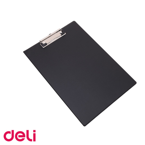 Clipboard simplu Deli, format A4, suprafata rigida din carton plastifiat, negru, pentru birou si teren [4]