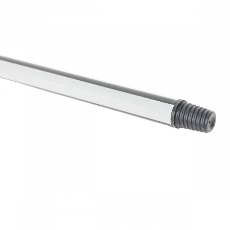 Coada metalica pentru matura sau mop, lungime 122 cm, diametru 21mm, cu filet si maner din plastic, argintie [2]