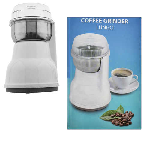 Coffee Grinder Cu Lama, Alb, pentru Cafea Proaspata Macinata, Utilizare Versatila la Espresso, Filtru, Ibric si Condimente, cu Functie Puls si Design Compact Alb, 91518 [3]