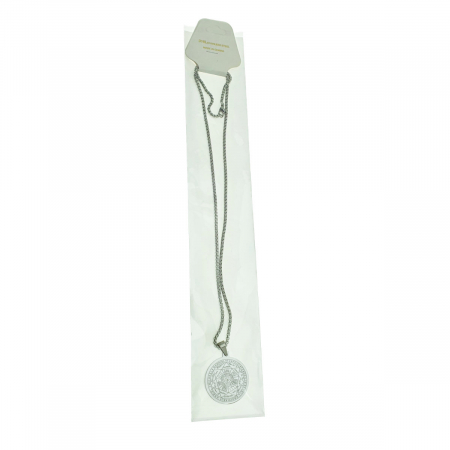 Colier cu pandativ medalion, talisman design simbolic Sigiliul Celor Sapte Arhangheli, SN-01S, din otel inoxidabil, argintiu [4]
