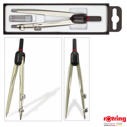 Compas Compact Mic Rotring cu Set Complet, pentru Desen Tehnic si Geometric, Brate Rigide de 130mm [3]