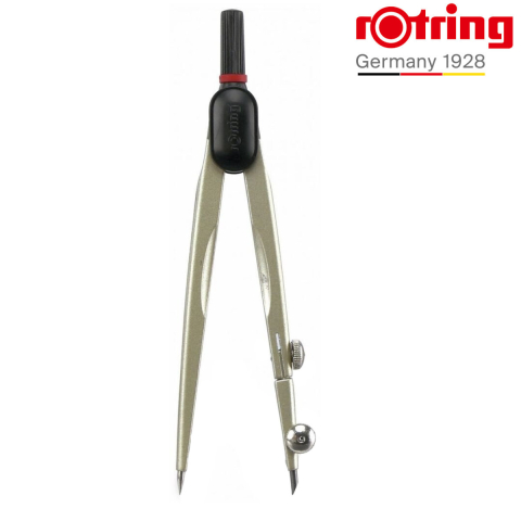 Compas - Compas Compact Mic Rotring cu Set Complet, pentru Desen Tehnic si Geometric, Brate Rigide de 130mm