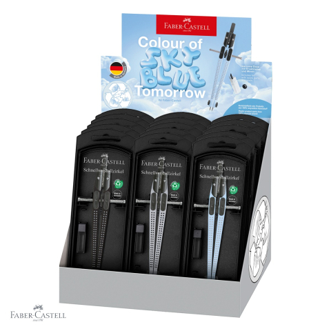 Compas Faber-Castell Quick-Set Grip, mecanism de blocare si rotita de derulare, pentru desen tehnic [3]