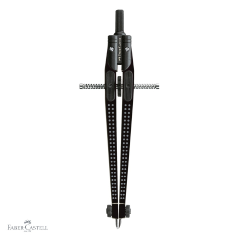 Compas Faber-Castell Quick-Set Grip, mecanism de blocare si rotita de derulare, pentru studenti [3]
