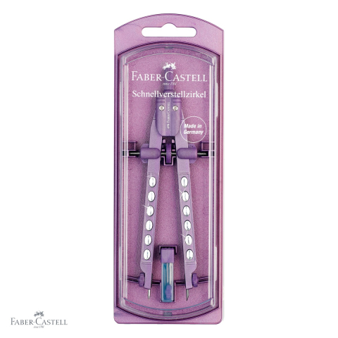 Compas Faber-Castell Sparkle Factory 2023, reglare rapida, design 3D metalic, pentru elevi [3]