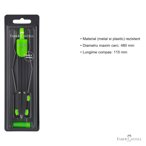 Compas mare Faber-Castell College, diverse culori, diametru maxim 480 mm, pentru scoala si uz profesional [2]