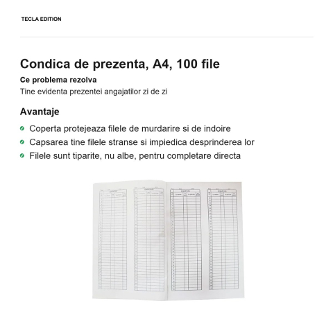 Condica de prezenta, A4, 100 file [1]