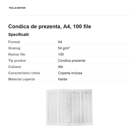 Condica de prezenta, A4, 100 file [2]