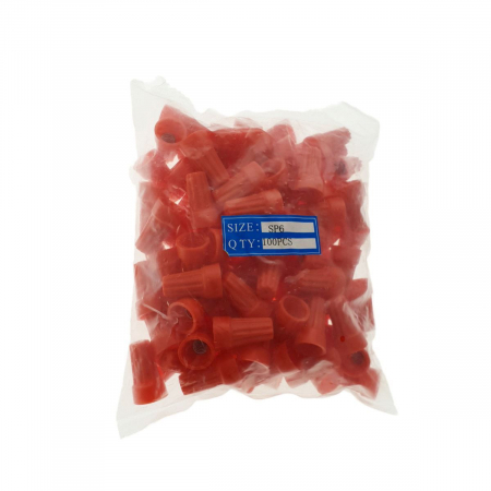Conector 76B-SP6 de fire, prin rasucire, rosu, set 100 buc [4]
