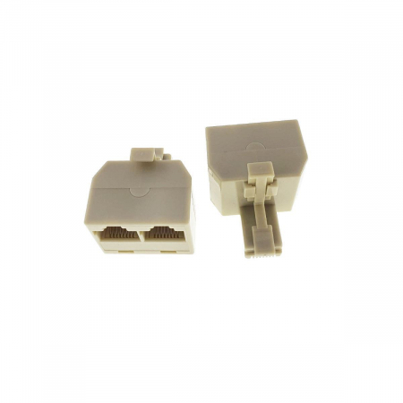 Conector multiplicator retea UTP RJ45 8p8c tata la 2 porturi mama RJ45, bej [2]