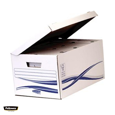 Cutii depozitare - Container arhivare cu capac Fellowes Bankers Box, alb, 350x260x526 mm