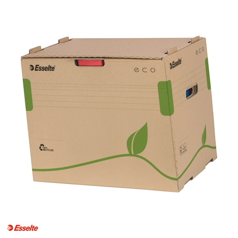 Container arhivare si transport Esselte Eco, pentru biblioraft, deschidere frontala, carton, natur [0]