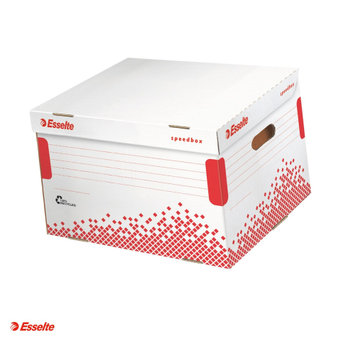Container arhivare si transport Esselte Speedbox, pentru biblioraft, carton, alb [0]