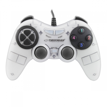 Controller Esperanza EGG105W Fighter, cu vibratii, PC, Alb [2]