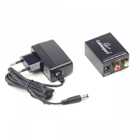 Convertor audio digital - analogic, Cablexpert 08257, cu alimentator 5V DC inclus, negru [4]