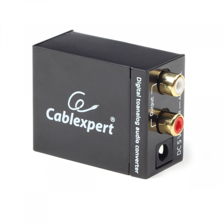 Adaptoare audio - Convertor audio digital - analogic, Cablexpert 08257, cu alimentator 5V DC inclus, negru