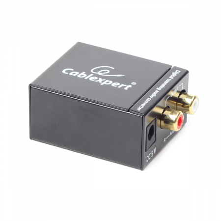 Convertor audio digital - analogic, Cablexpert 08257, cu alimentator 5V DC inclus, negru [2]