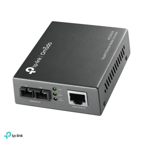 Accesorii retea - Convertor media Gigabit TP-Link Omada MC200CM, fibra multimode 850 nm SC, pana la 550 m, port RJ45 10/100/1000 Mbps, MC200CM