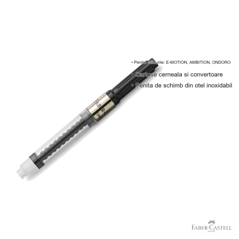 Convertor pentru stilou Faber-Castell, compatibil E-Motion, Ambition, Ondoro, accesoriu de reincarcare cerneala [2]