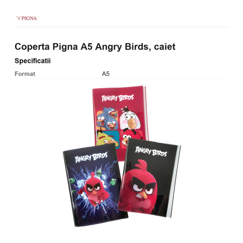 Coperta Pigna A5 Angry Birds, caiet [2]