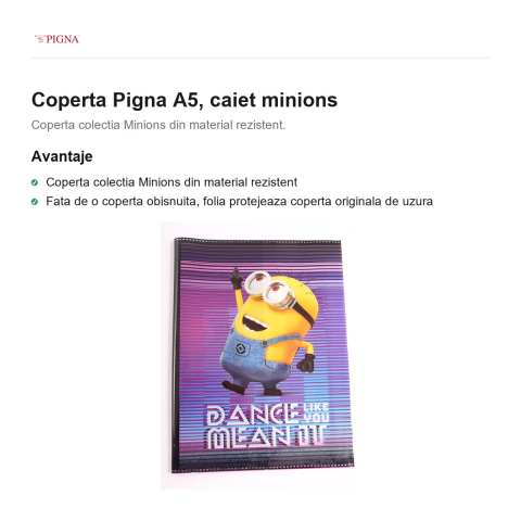 Coperta Pigna A5, caiet minions [1]