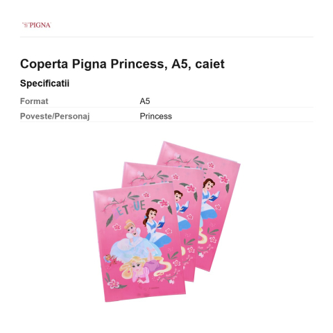 Coperta Pigna Princess, A5, caiet [2]