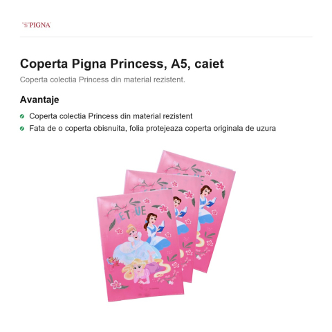 Coperta Pigna Princess, A5, caiet [1]