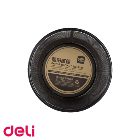 Cos de birou mic Deli, plasa metalica mesh, negru, 10 litri, organizare documente si accesorii [3]