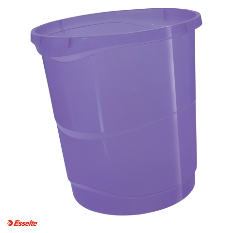 Cosuri de birou si organizare - Cos hartii Esselte Colour'Breeze, capacitate 14, pentru transport, lavanda