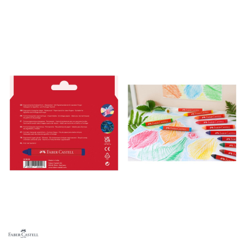 Creioane cerate Faber-Castell, cutie de carton cu 24 culori, forma triunghiulara, rezistente la apa [3]