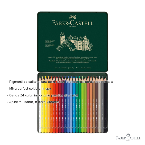 Creioane colorate acuarela Faber-Castell Albrecht Durer, 24 culori, pentru artisti profesionisti [1]
