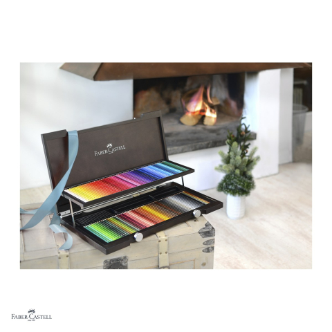 Creioane colorate acuarela Faber-Castell Albrecht Durer, cutie de lemn cu 120 culori, mina solubila in apa (acuarela), mina 3,8 mm, pigmenti rezistenti la lumina, lipire SV [3]