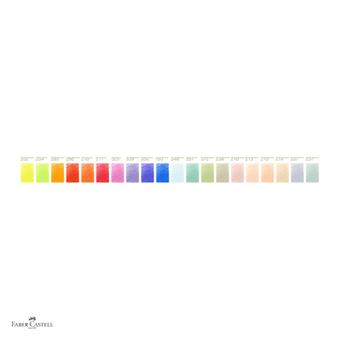 Creioane colorate Faber-Castell Polychromos, cutie metalica cu 20 culori, mina 3,8 mm, pigmenti rezistenti la lumina, rezistente la apa, lipire SV, fara acizi [4]