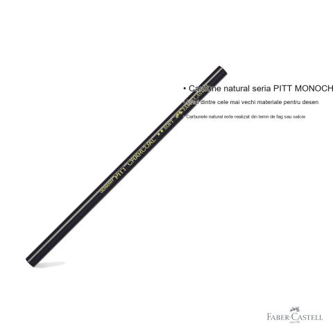 Creion carbune natural Faber-Castell Pitt Monochrome, grad soft, pentru desen artistic [2]