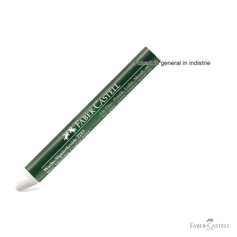 Creion cerat Faber-Castell 2253, alb, pentru marcare pe suprafete lucioase si moi [2]