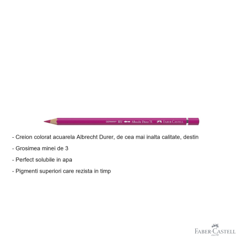 Creion colorat acuarela Faber-Castell Albrecht Durer 123 fuchsia, mina 3.8mm, pentru artisti profesionisti [1]