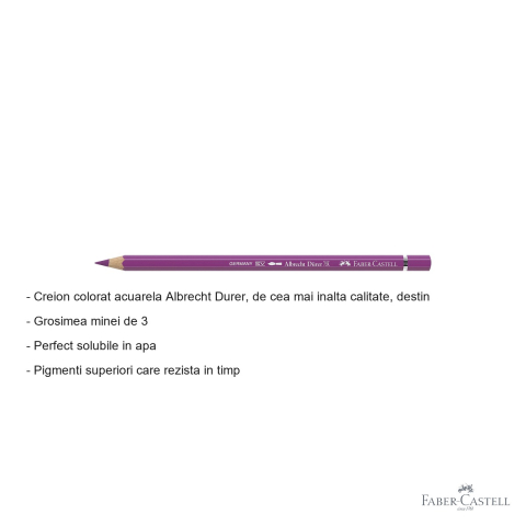 Creion colorat acuarela Faber-Castell Albrecht Durer 135 violet roscat, mina 3.8mm, pentru artisti [1]