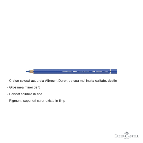 Creion colorat acuarela Faber-Castell Albrecht Durer 144 albastru cobalt-verzui, mina 3.8mm, pentru artisti [1]
