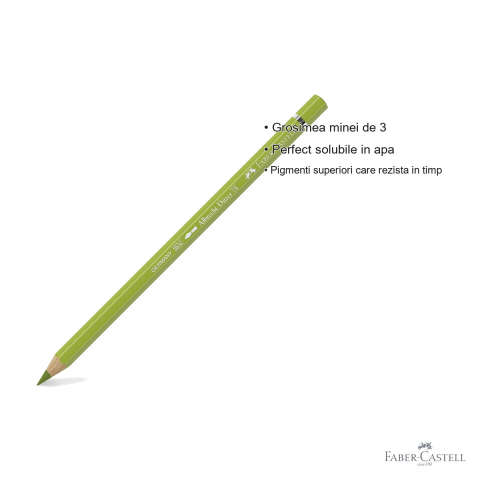Creion colorat acuarela Faber-Castell Albrecht Durer 170 verde crud, mina 3.8mm, pentru artisti [2]