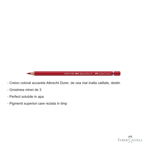 Creion colorat acuarela Faber-Castell Albrecht Durer 219 rosu purpuriu intens, pentru artisti profesionisti [1]