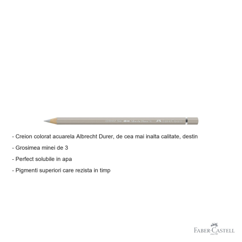 Creion colorat acuarela Faber-Castell Albrecht Durer 271 gri cald II, mina 3.8mm, pentru artisti [1]