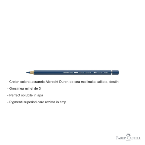 Creion colorat acuarela Faber-Castell Albrecht Durer, albastru prussia 246, mina 3.8mm, pentru artisti [1]
