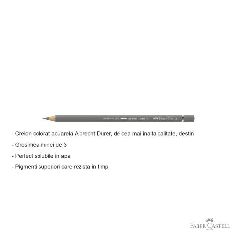 Creion colorat acuarela Faber-Castell Albrecht Durer gri cald IV, mina 3.8mm, pentru artisti profesionisti [1]