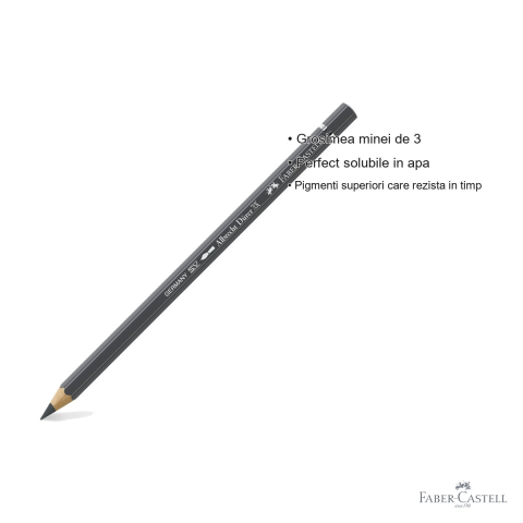 Creion colorat acuarela Faber-Castell Albrecht Durer gri cald VI 275, mina 3.8mm, pentru artisti [2]