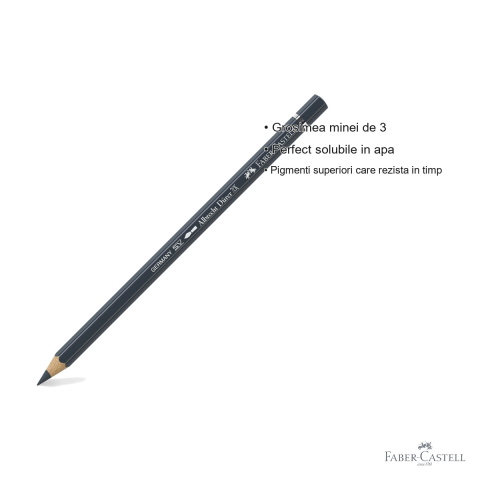 Creion colorat acuarela Faber-Castell Albrecht Durer gri Payne 181, pentru artisti profesionisti [2]