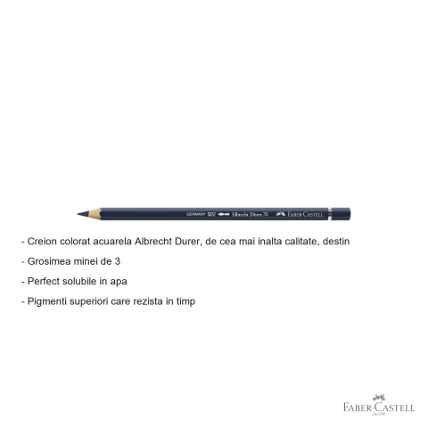 Creion colorat acuarela Faber-Castell Albrecht Durer, indigo inchis 157, mina 3.8mm, pentru artisti [1]