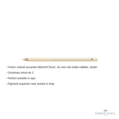 Creion colorat acuarela Faber-Castell Albrecht Durer Ivory 103, mina 3.8mm, pentru artisti [1]